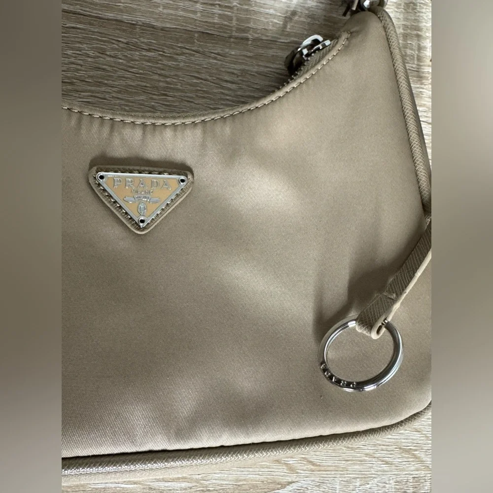Prada Te-Edition 2005 Re-Nylon Shoulder Crossbody Bag in Beige/Cammeo Collor - Picture 2 of 16
